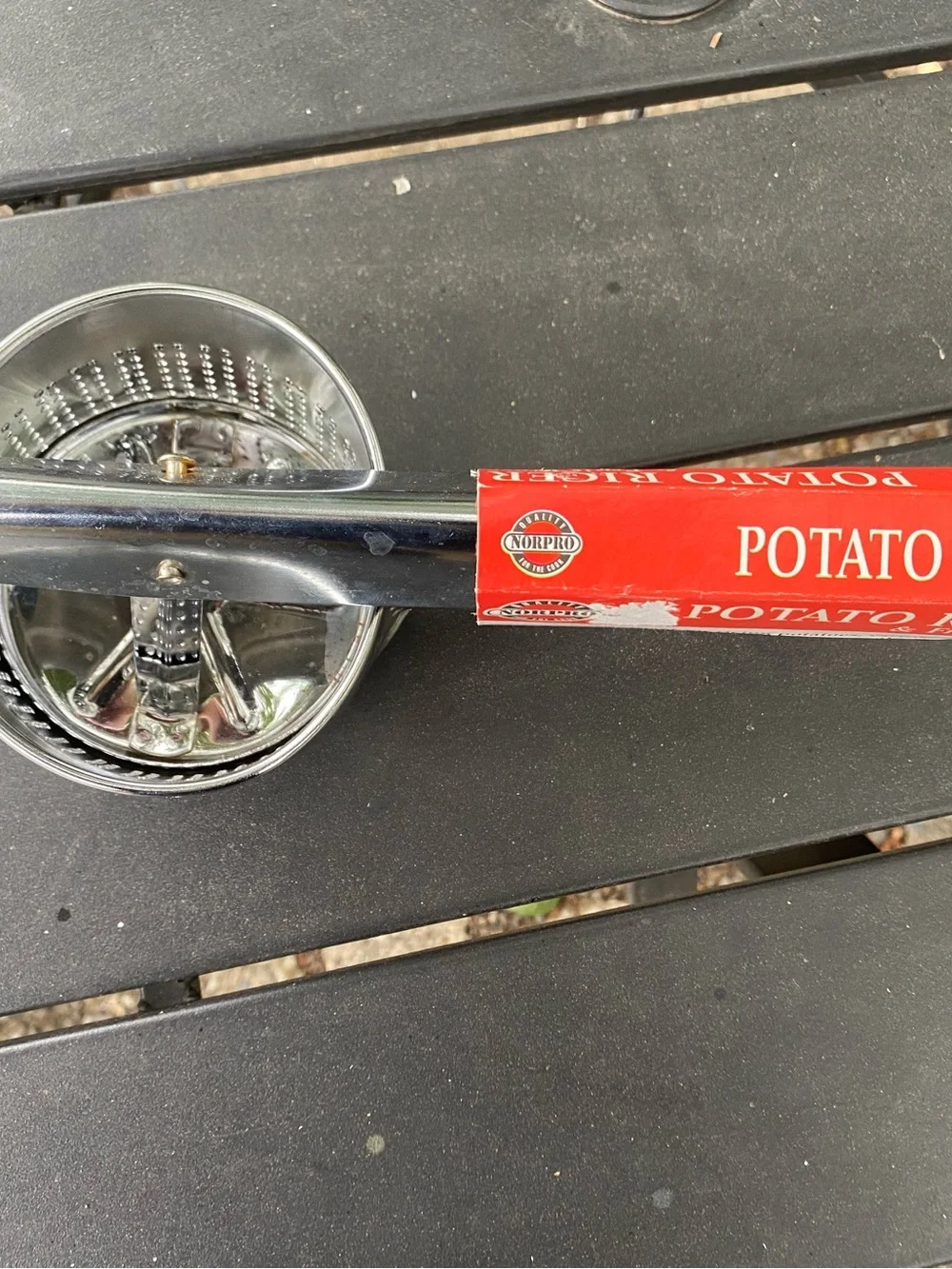 Brand New in Packaging Norpro Potato Ricer/Fruit Press Triple Chrome Plate S.S.